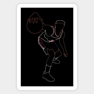 Bradley Beal Dribbling Neon Sticker